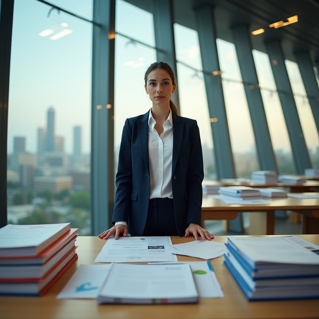 Организованное рабочее пространство с упорядоченными документами